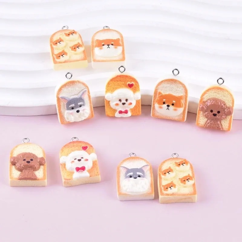 Pet Supplies Discount - 10 Buah Liontin Resin Anjing Roti