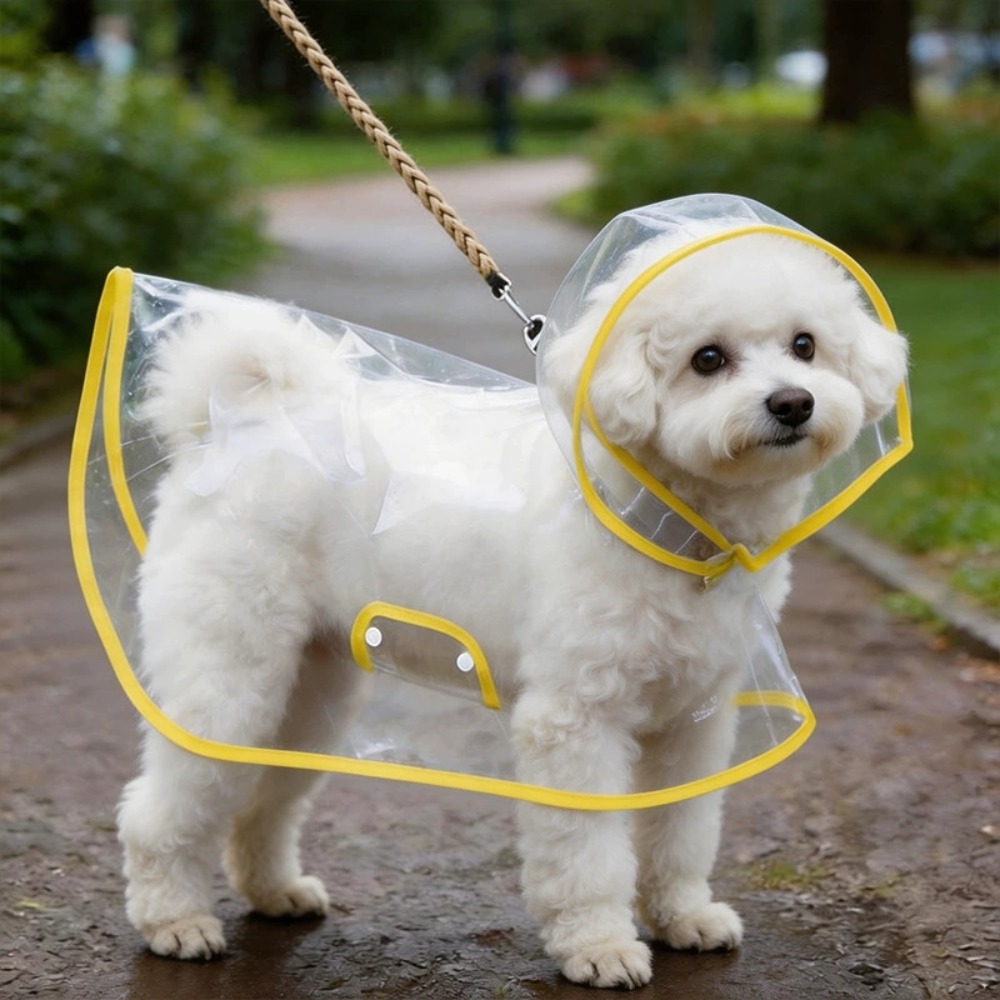 Dog Raincoat - Jas Hujan Anjing Transparan Penutup Seluruh
