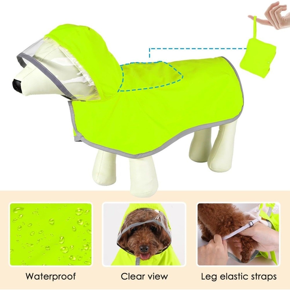 Jas Hujan Anjing Berkerudung T - Dog Raincoat ulasan dan harga